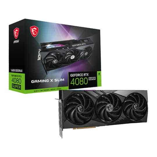(image for) MSI NVIDIA GeForce RTX 4080 SUPER 16GB GAMING X SLIM Ada Lovelace Graphics Card